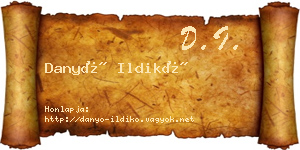 Danyó Ildikó névjegykártya
